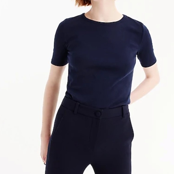 Navy blue Perfect Fit J crew short sleeve top - Picture 4 of 5